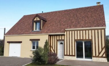 Photo maison Normande avec façade à colombage dans le Calvados