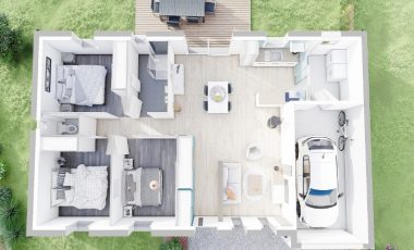 Plan d'une maison en 3D