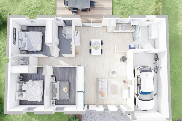 Plan d'une maison en 3D